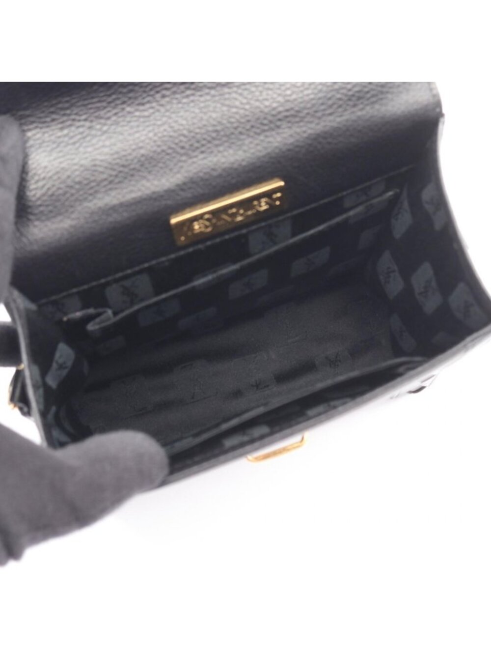 Saint Laurent Yves Handbag 2-Way Black Leather - Picture 3 of 7
